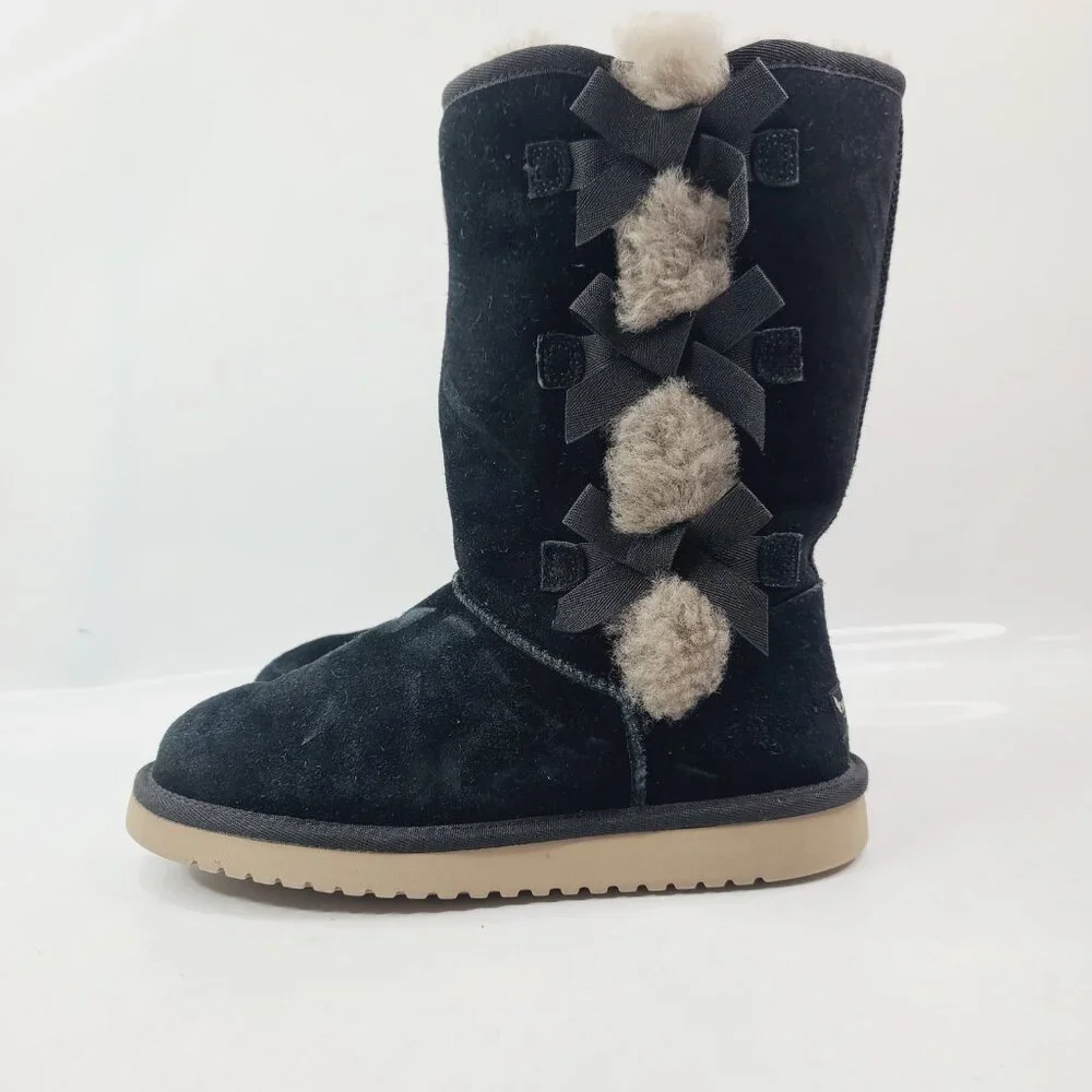 Koolaburra by UGG Women's Black Victoria 1015875 Mid-Calf Winter Boots Size US 7